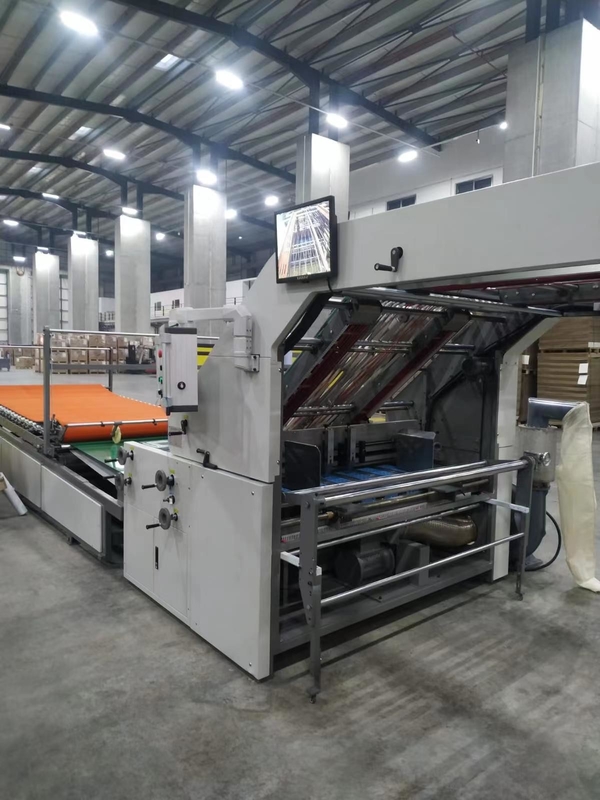 Back Feeder 3 Ply 5 Ply Flute Laminator Machine Kontrol PLC 150m/Min
