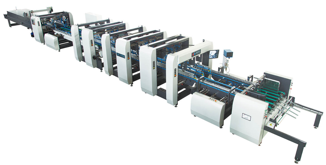 300-800gsm Lima Lapisan Karton Bergelombang Folder Gluer Mesin Perekatan Folder Otomatis