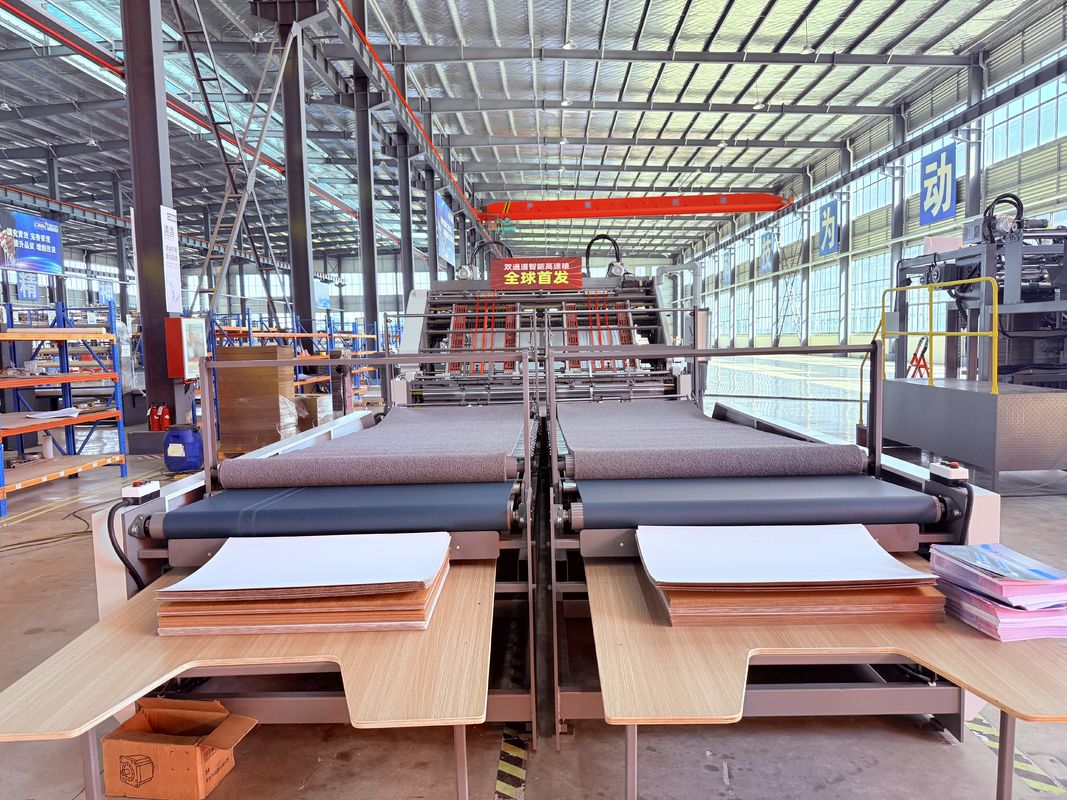 World Premiere Dual Channel Flute Laminator Machine Laminating Corrugated Flute Boards