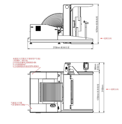Mesin Pile Turner 1650 * 1200mm 60KPA Pembubutan Kertas Dan Finishing